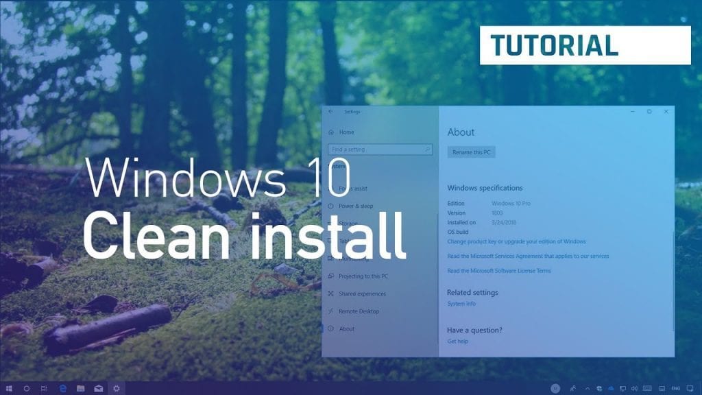 windows 10 pro fresh install